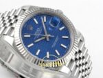 Rolex Datejust 41mm 126334 Blue Textured Stick Dial Jubilee VSF V3 Eta Saat detay 6