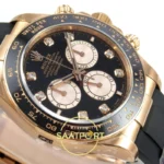Rolex Daytona 40mm 126515 Black Rose Gold Diamonds VF Factory Eta Saat detay 6