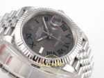 Rolex Datejust 41mm 126334 Gray Dial Green Roman Jubilee VSF V3 Eta Saat detay 6