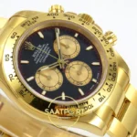 Rolex Daytona 40mm 126508 Black Yellow Gold Subdial QF Factory Eta Saat detay 6