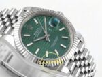 Rolex Datejust 41mm 126334 Green Textured Stick Dial Jubilee VSF V3 Eta Saat detay 6
