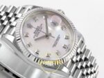 Rolex Datejust 41mm 126334 White MOP Diamonds Dial Jubilee VSF V3 Eta Saat detay 6