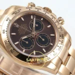Rolex Daytona 40mm 126505 Brown Rose Gold QF Factory Eta Saat detay 6