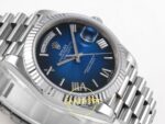 Rolex Day Date 228235 Gölgeli Mavi Roma Rakamlı Kadran 40mm Eta Saat detay 6