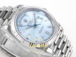 Rolex Day Date 228235 Taşlı Buz Mavisi Kadran 40mm Eta Saat detay 6