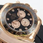 Rolex Daytona 40mm 126515 Black Rose Gold Diamonds QF Factory V2 Eta Saat detay 6