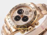 Rolex Daytona 40mm 126505 Rose Gold Black Subdial Oyster VSF Factory Eta Saat detay 6