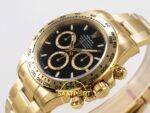 Rolex Daytona 40mm 126508 Yellow Gold Black Subdial Oyster VSF Factory Eta Saat detay 6