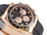 Rolex Daytona 40mm 126515 Black Rose Gold Diamonds Oysterflex ERF Factory Eta Saat detay 6