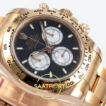 Rolex Daytona 40mm 126505 Black Silver Stick Rose Gold BTF Factory Eta Saat detay 6