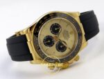 Rolex Daytona 40mm 126518 Yellow Gold Black Subdial Oysterflex ZF Factory Eta Saat detay 7