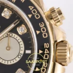 Rolex Daytona 40mm 126518 Yellow Gold Black Diamonds 3BF Factory Eta Saat detay 7