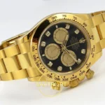 Rolex Daytona 40mm 126508 Black Yellow Gold Diamonds Yellow Gold QF Factory V2 Eta Saat detay 7