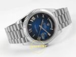 Rolex Day Date 228235 Gölgeli Mavi Roma Rakamlı Kadran 40mm Eta Saat detay 7