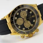 Rolex Daytona 40mm 126518 Black Yellow Gold Diamonds QF Factory Eta Saat detay 7