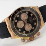 Rolex Daytona 40mm 126515 Black Rose Gold Diamonds QF Factory V2 Eta Saat detay 7