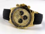 Rolex Daytona 40mm 126518 Yellow Gold Black Subdial Oysterflex ZF Factory Eta Saat detay 8