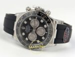 Rolex Daytona 40mm 126519 Black Silver Subdial Diamonds Oysterflex VF Factory Eta Saat detay 8