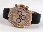 Rolex Daytona 40mm 126535TBR Rose Gold Oysterflex QF Factory Eta Saat detay 8