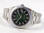 Rolex Datejust 41mm 126334 Ombre Green Fluted Oyster VSF Factory Super Clone ETA detay 8