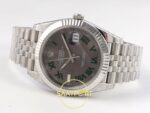 Rolex Datejust 41mm 126334 Gray Dial Green Roman Jubilee VSF V3 Eta Saat detay 8