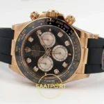 Rolex Daytona 40mm 126515 Black Rose Gold Diamonds VF Factory Eta Saat detay 8
