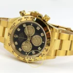 Rolex Daytona 40mm 126508 Black Yellow Gold Diamonds Yellow Gold QF Factory V2 Eta Saat detay 8