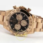 Rolex Daytona 40mm 126505 Black Rose Gold QF Factory Eta Saat detay 8