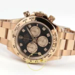 Rolex Daytona 40mm 126505 Black Rose Gold Diamonds Rose Gold QF Factory Eta Saat detay 8