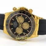 Rolex Daytona 40mm 126518 Black Yellow Gold QF Factory V2 Eta Saat detay 8