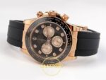Rolex Daytona 40mm 126515 Black Rose Gold Diamonds Oysterflex ERF Factory Eta Saat detay 8