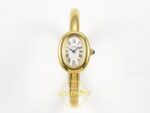 Cartier Baignoire Bayan ETA Saat 23mm x 7.1mm Ön Cephe Kadran ve Kasa Görünümü Super Clone — Kadran ve Bezel Görünümü