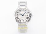 Cartier Ballon Bleu Erkek ETA Saat 42mm Ön Cephe Kadran ve Kasa Görünümü Super Clone — Kadran ve Bezel Görünümü