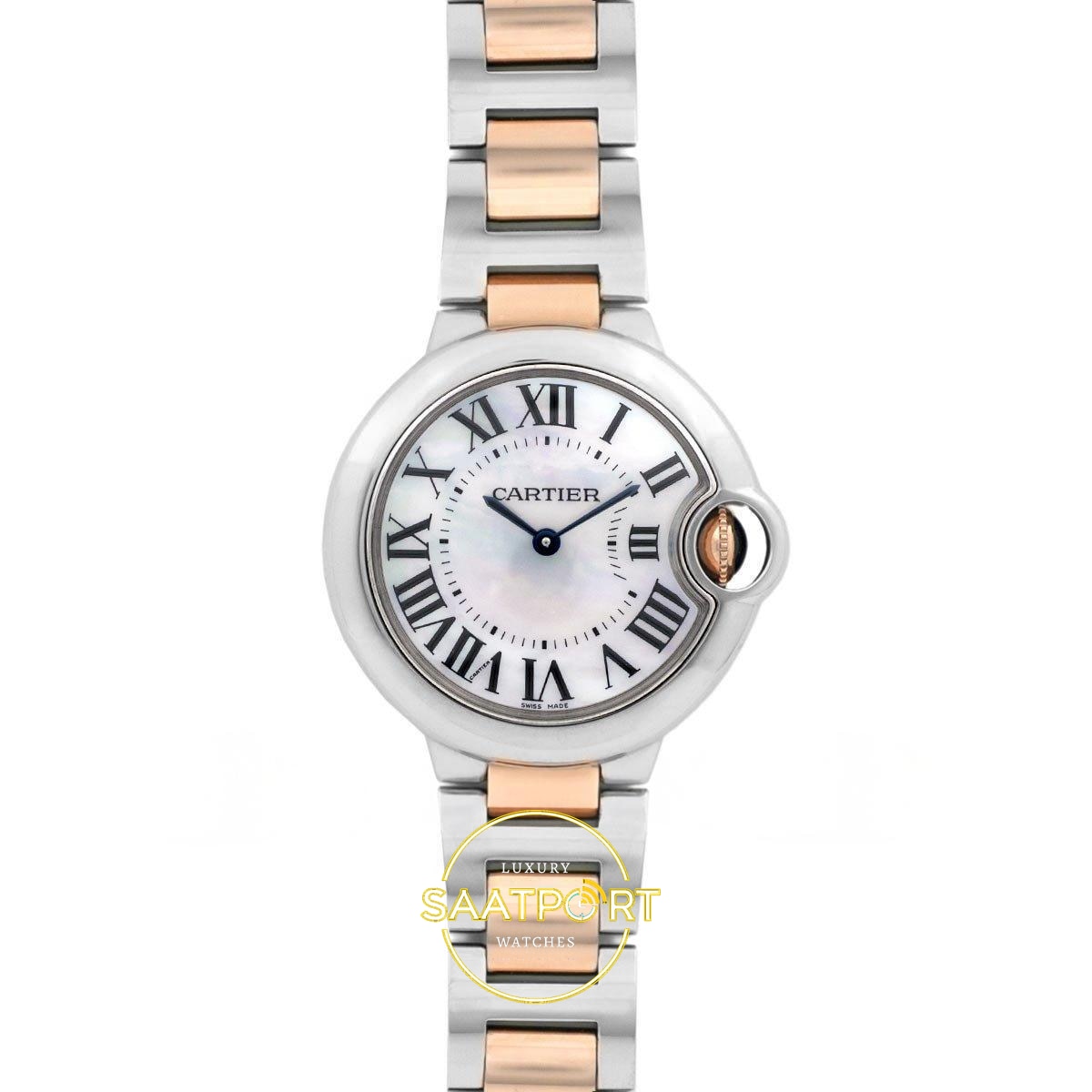 Cartier Ballon Bleu 33mm Çelik Sarı Altın Sedef Kadran Bayan Super Clone ETA - Görünüm 1 Cartier Ballon Bleu 33mm Çelik Sarı Altın Sedef Kadran Bayan Super Clone ETA Görünüm 1