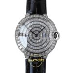 Cartier Ballon Bleu 42mm Çelik Beyaz Kadran Erkek Super Clone ETA Görünüm 1 — Kadran ve Bezel Görünümü