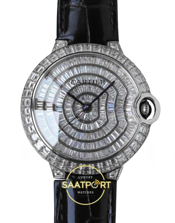 Cartier Ballon Bleu 42mm Çelik Beyaz Kadran Erkek Super Clone ETA Görünüm 1