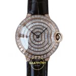 Cartier Ballon Bleu 42mm Rose Gold Beyaz Kadran Erkek Super Clone ETA Görünüm 1 — Kadran ve Bezel Görünümü