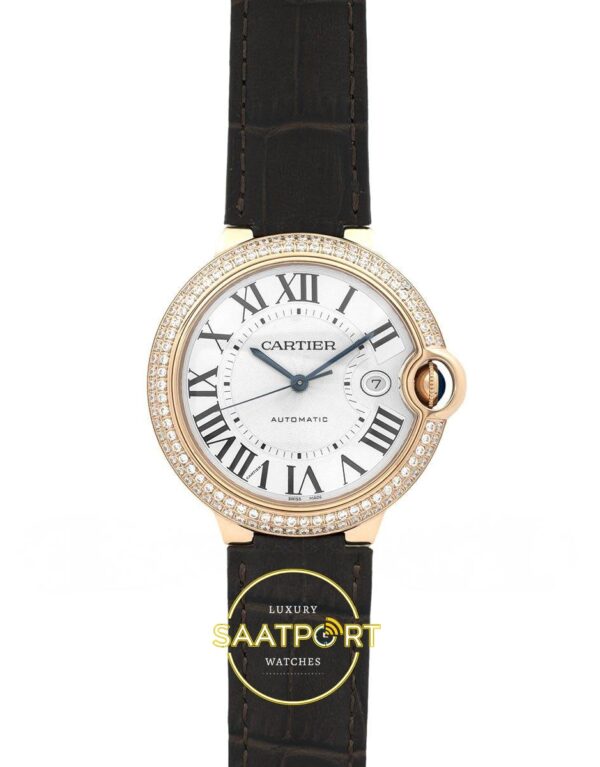 Cartier Ballon Bleu Erkek ETA Saat 42mm Ön Cephe Kadran ve Kasa Görünümü Super Clone