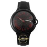 Cartier Ballon Bleu 42mm Çelik Siyah Kadran Erkek Super Clone ETA Görünüm 1 — Kadran ve Bezel Görünümü