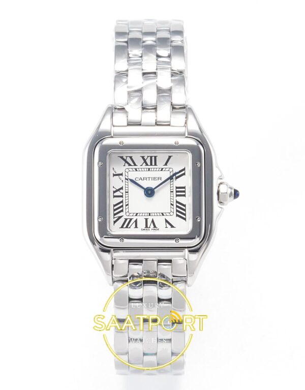 Cartier Panthere De Cartier Bayan ETA Saat 27mm Ön Cephe Kadran ve Kasa Görünümü Super Clone