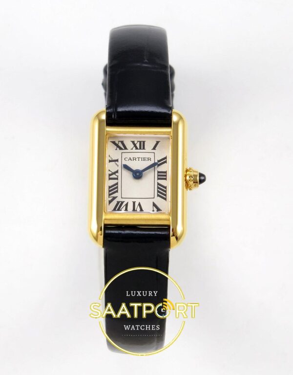 Cartier Tank Bayan ETA Saat 16.5mm Ön Cephe Kadran ve Kasa Görünümü Super Clone