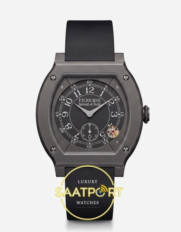 F.P. Journe Élégante Titalyt Antrasit-Siyah Kadran Gece Siyahı Kordon Super Clone ETA - Önden Tam Boy Stüdyo Görünümü