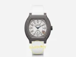F.P. Journe Élégante Titalyt Beyaz Kadran Beyaz Kordon Super Clone ETA - Önden Tam Boy Stüdyo Görünümü — Kadran ve Bezel Görünümü