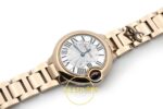 Cartier Ballon Bleu 33mm Rose Gold Beyaz Kadran Bayan Super Clone ETA Görünüm 2 — Kadran ve Bezel Görünümü
