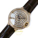 Cartier Ballon Bleu 42mm Sarı Altın Beyaz Kadran Erkek Super Clone ETA Görünüm 2 — Kadran ve Bezel Görünümü
