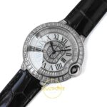Cartier Ballon Bleu 42mm Beyaz Altın Taşlı Beyaz Kadran Erkek Super Clone ETA Görünüm 2 — Kadran ve Bezel Görünümü