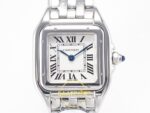 Cartier Panthere De Cartier Bayan ETA Saat 27mm Roma Rakamlı Kadran ve İbre Detayı Yakın Plan Super Clone — Kadran ve Bezel Görünümü