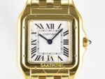 Cartier Panthere De Cartier Bayan ETA Saat 22mm Roma Rakamlı Kadran ve İbre Detayı Yakın Plan Super Clone — Kadran ve Bezel Görünümü