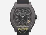 F.P. Journe Élégante Titalyt Antrasit-Siyah Kadran Gece Siyahı Kordon Super Clone ETA - Titalyt Tortue Kasa ve Kadran Yakın Plan — Kadran ve Bezel Görünümü