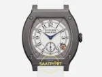 F.P. Journe Élégante Titalyt Beyaz Kadran Beyaz Kordon Super Clone ETA - Titalyt Tortue Kasa ve Kadran Yakın Plan — Kadran ve Bezel Görünümü
